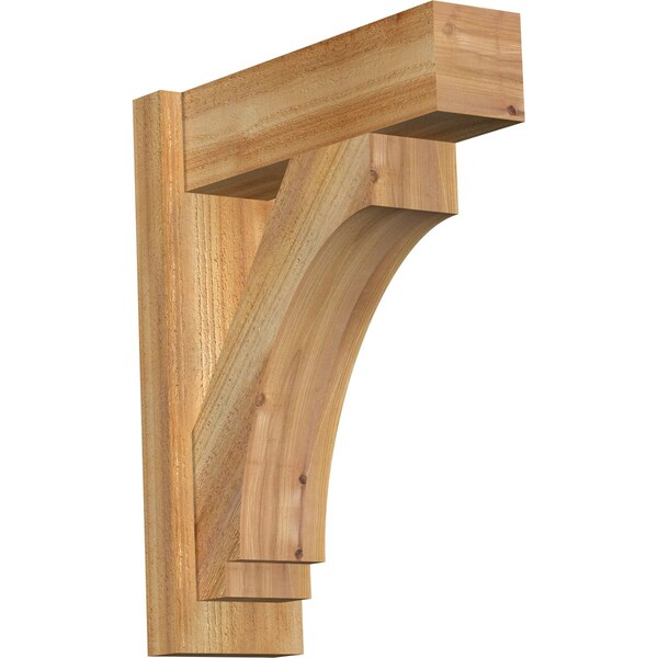 Ekena Millwork Imperial Block Rough Sawn Outlooker, Western Red Cedar, 6"W x 18"D x 22"H OUT06X18X22IMP05RWR - main